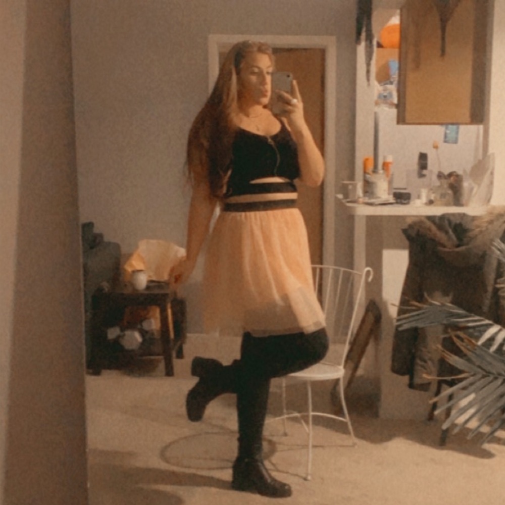 Pink skirt